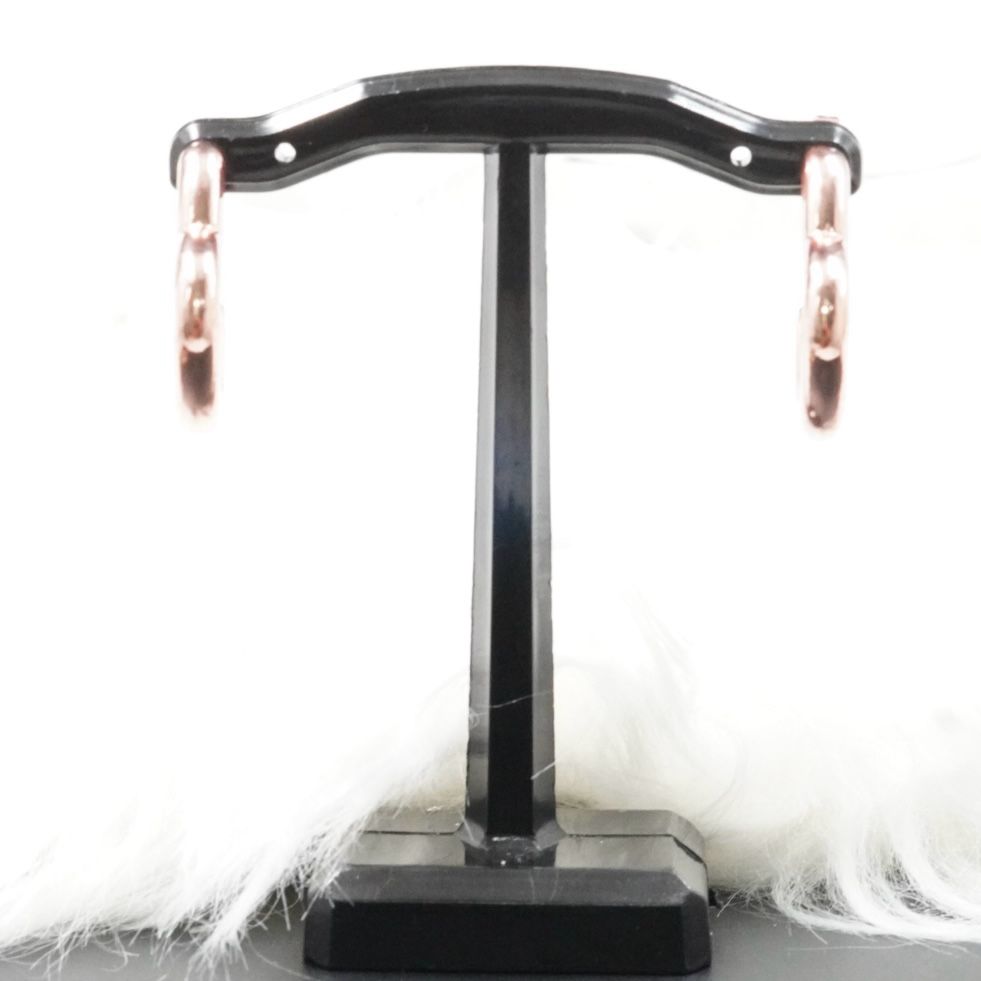 Miniatura 2 de ARETE CORAZON GRUESITO ROSA